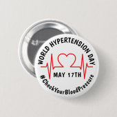 Werelddag van hypertensie ronde button 5,7 cm (Voorkant /achterkant)