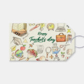 Werelddag van leraren cadeaulabel (Voorkant (Horizontaal))