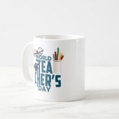 Werelddag van leraren koffiemok (Voorkant links)