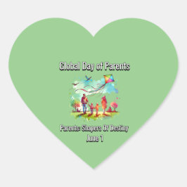 Werelddag van ouders: Shapers of Our Destiny Hart Sticker