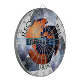 Werelddag verandering op Aarde Dartbord (Voorkant Links)