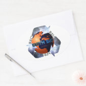 Werelddag verandering op Aarde Ovale Sticker (Envelop)