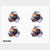 Werelddag verandering op Aarde Ovale Sticker (Vel)