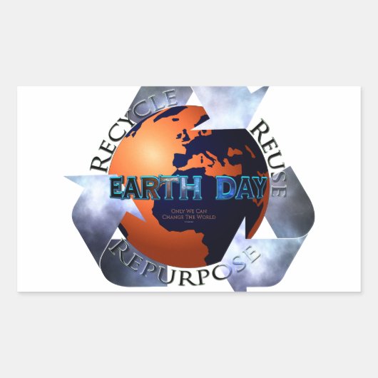 Werelddag verandering op Aarde Rechthoekige Sticker (Voorkant)