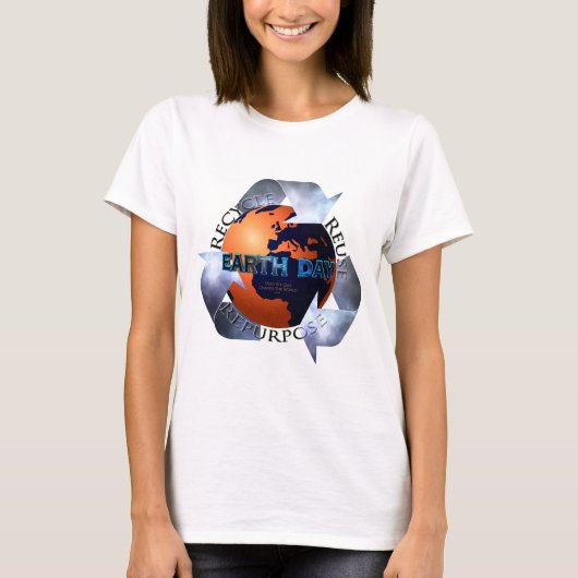 Werelddag verandering op Aarde T-shirt (Voorkant)