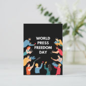 Werelddag voor de persvrijheid briefkaart (Staand voorkant)
