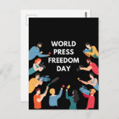 Werelddag voor de persvrijheid briefkaart (Voorkant / Achterkant)
