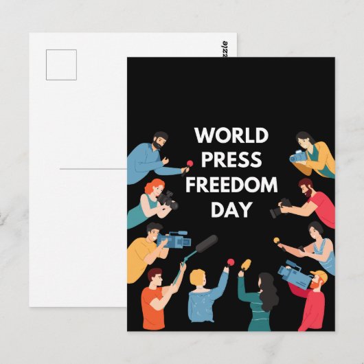 Werelddag voor de persvrijheid briefkaart (Voorkant / Achterkant)