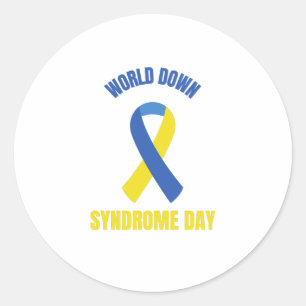 Werelddag voor het downsyndroom (2) ronde sticker