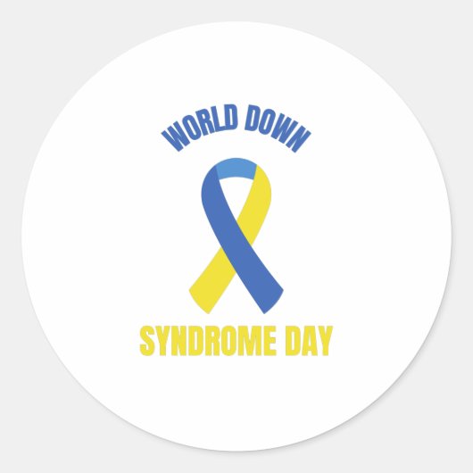 Werelddag voor het downsyndroom (2) ronde sticker (Voorkant)