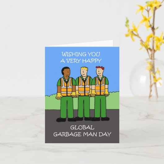 Werelddag voor het Man van afval 17 juni Kaart (Gele Bloem)