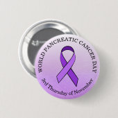 Werelddag voor pancreaskanker november ronde button 5,7 cm (Voorkant /achterkant)