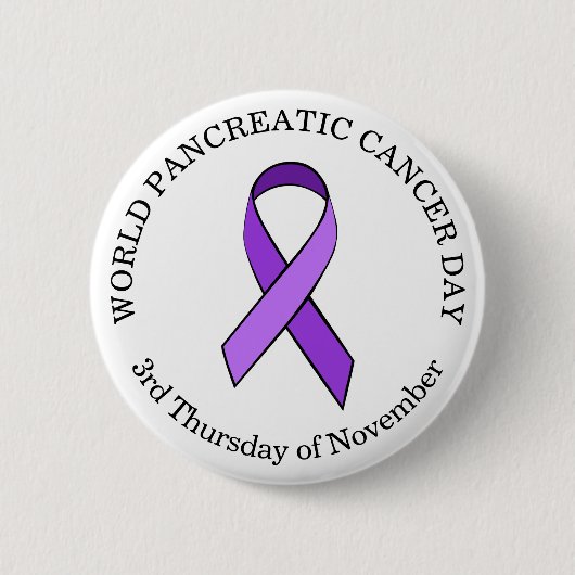 Werelddag voor pancreaskanker november ronde button 5,7 cm (Voorkant)