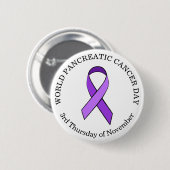 Werelddag voor pancreaskanker november ronde button 5,7 cm (Voorkant /achterkant)