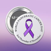 Werelddag voor pancreaskanker november ronde button 5,7 cm