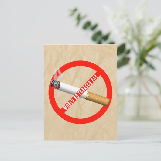 Werelddag voor tabak briefkaart (Staand voorkant)