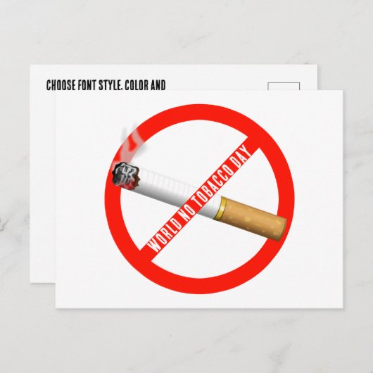 Werelddag voor tabak briefkaart (Voorkant / Achterkant)