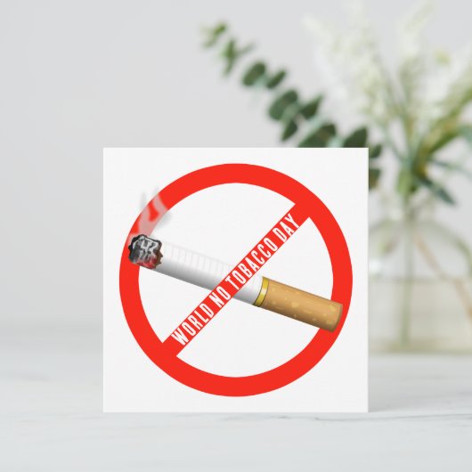 Werelddag voor tabak kaart (Staand voorkant)