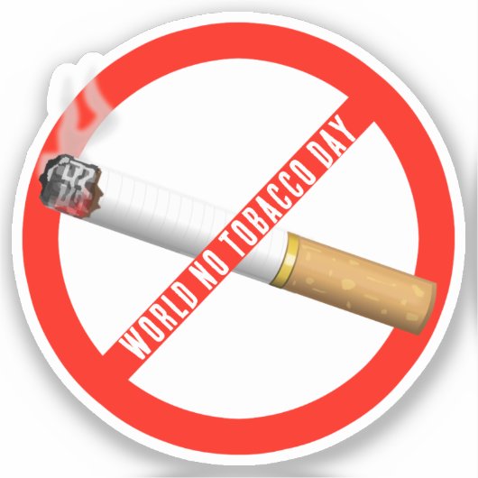 Werelddag voor tabak sticker (Voorkant)