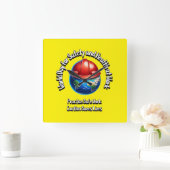 Werelddag voor veiligheid en gezondheid op het wer vierkante klok (Huis)