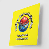 Werelddag voor veiligheid en gezondheid op het wer vierkante klok (Hoek)