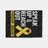 Werelddag voor Zelfmoordpreventie Bewustzijn Gele  Fleece Deken (Voorkant (Horizontaal))