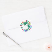 Werelddenkingsdag * Diversiteit Ronde Sticker (Envelop)