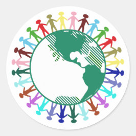 Werelddenkingsdag * Diversiteit Ronde Sticker
