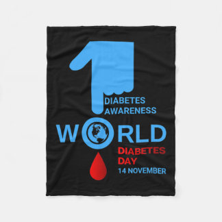 Werelddiabetes Dag 2023 Type 1 Diabetes Awa Fleece Deken