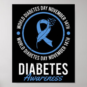 Werelddiabetes Dag November Ziektebewustzijn Insu Poster
