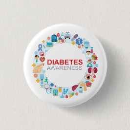 Werelddiabetesdag Bewustzijn Cirkel Button