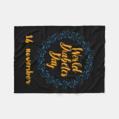 Werelddiabetesdag Fleece Deken (Voorkant (Horizontaal))