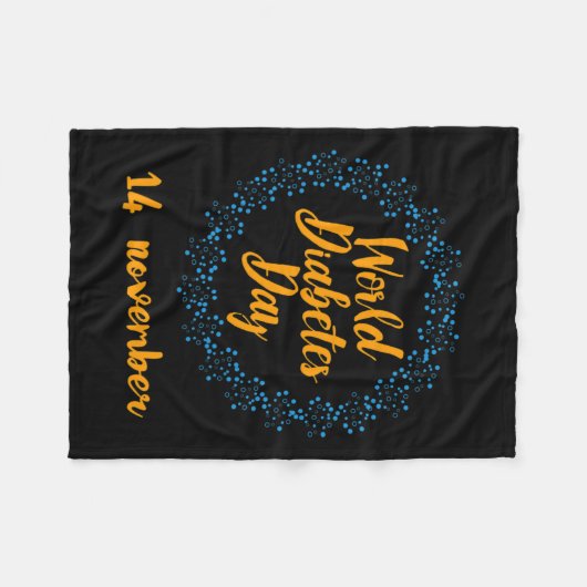 Werelddiabetesdag Fleece Deken (Voorkant (Horizontaal))