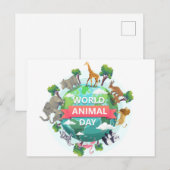 Werelddierdag Briefkaart (Voorkant / Achterkant)