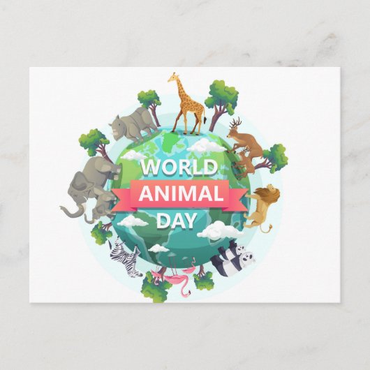 Werelddierdag Briefkaart (Voorkant)