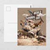 Werelddierdag Briefkaart (Voorkant / Achterkant)