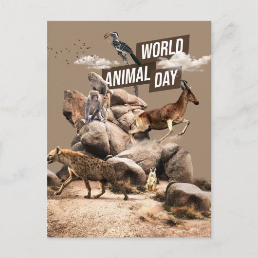 Werelddierdag Briefkaart (Voorkant)