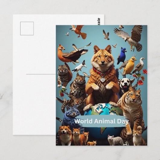 Werelddierdag Briefkaart (Voorkant / Achterkant)