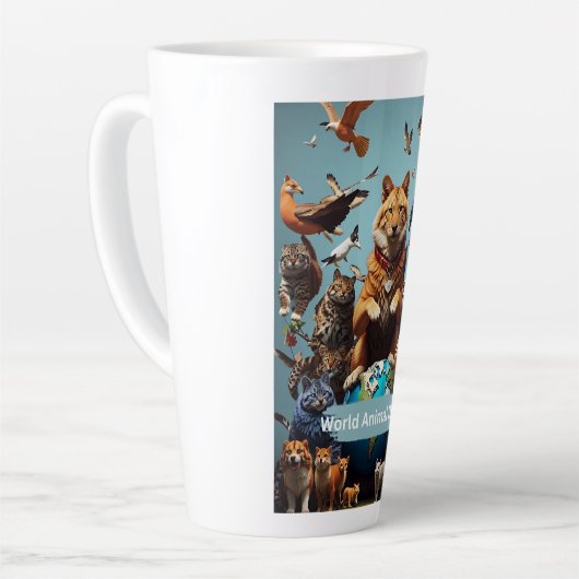 Werelddierdag Latte Mok (Linkerhoek)