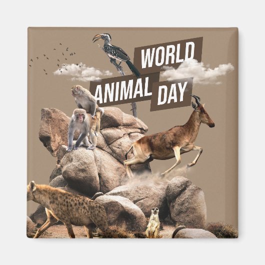 Werelddierdag Magneet (Voorkant)