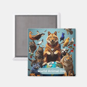 Werelddierdag Magneet (Voorkant / Achterkant)