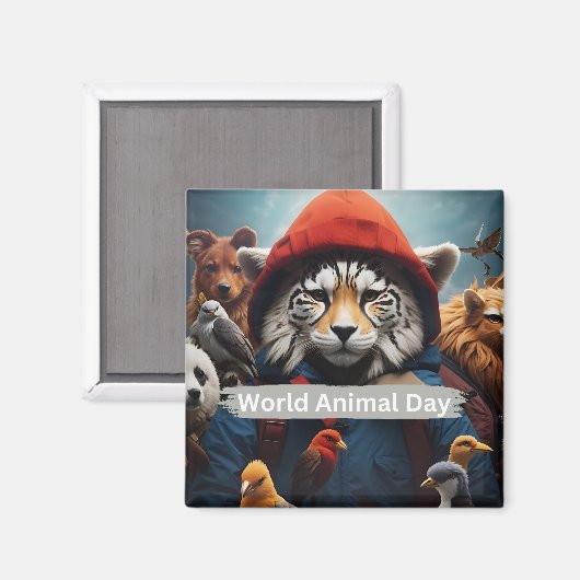Werelddierdag Magneet (Voorkant / Achterkant)