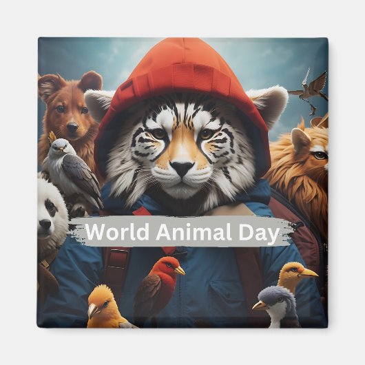 Werelddierdag Magneet (Voorkant)