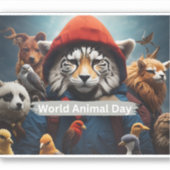 Werelddierdag Sticker (Voorkant)