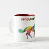 Werelddierdag Tweekleurige Koffiemok (Voorkant links)