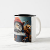 Werelddierdag Tweekleurige Koffiemok (Voorkant rechts)