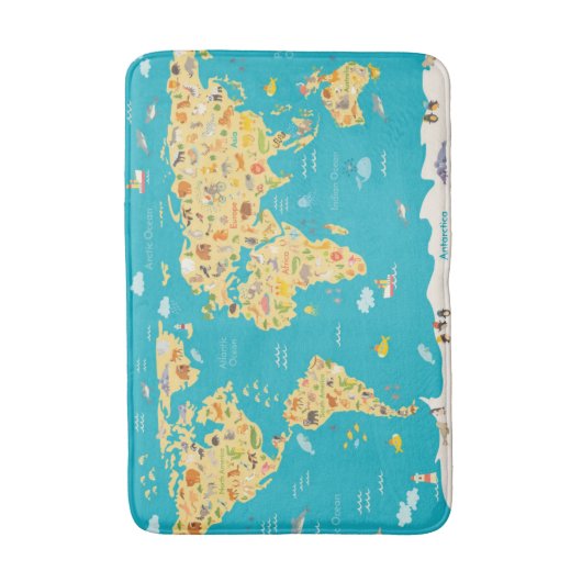 Werelddieren Badmat (Voorkant Verticaal)