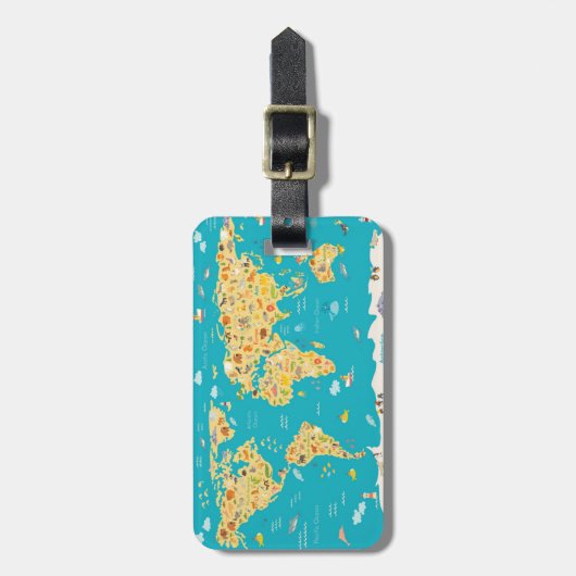 Werelddieren Bagagelabel (Voorkant verticaal)