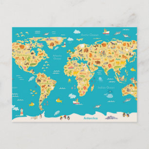 Werelddieren Briefkaart