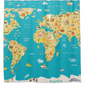 Werelddieren Douchegordijn (Voorkant)